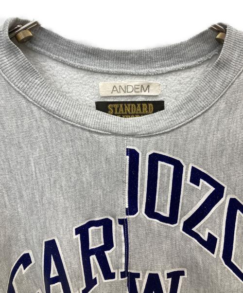 STANDARD CALIFORNIA（スタンダードカリフォルニア）STANDARD CALIFORNIA (スタンダードカリフォルニア) ANDEM (アンデム) カレッジロゴスウェット グレー サイズ:-の古着・服飾アイテム