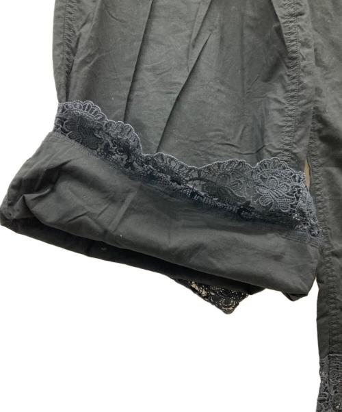 tricot COMME des GARCONS（トリココムデギャルソン）tricot COMME des GARCONS (トリココムデギャルソン) 裾レースワイドカーゴパンツ ブラック サイズ:-の古着・服飾アイテム