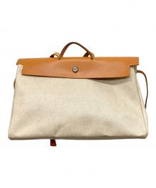 HERMES（エルメス）の古着「エールバッグGM」｜ブラウン×ベージュ