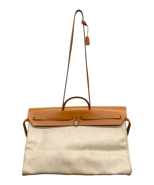 HERMES（エルメス）HERMES (エルメス) エールバッグGM ブラウン×ベージュの古着・服飾アイテム