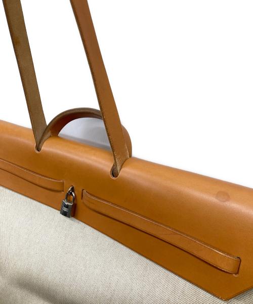 HERMES（エルメス）HERMES (エルメス) エールバッグGM ブラウン×ベージュの古着・服飾アイテム