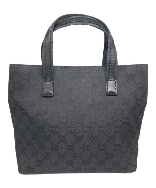 GUCCI（グッチ）GUCCI (グッチ) GGキャンバスハンドバッグ ブラックの古着・服飾アイテム