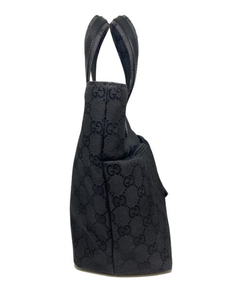 GUCCI（グッチ）GUCCI (グッチ) GGキャンバスハンドバッグ ブラックの古着・服飾アイテム