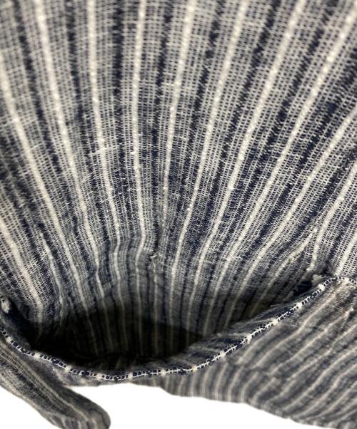 bernate（ベルナーテ）bernate (ベルナーテ) コットンリネンストライプ2Bジャケット ネイビー サイズ:46の古着・服飾アイテム