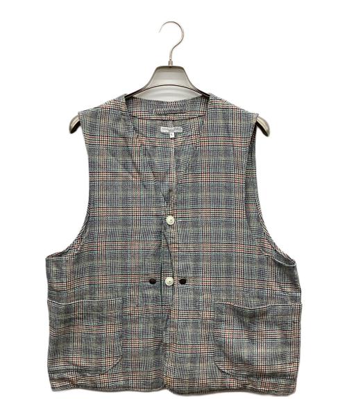 Engineered Garments（エンジニアドガーメンツ）Engineered Garments (エンジニアドガーメンツ) UPLAND VEST グリーン×ネイビー サイズ:Lの古着・服飾アイテム