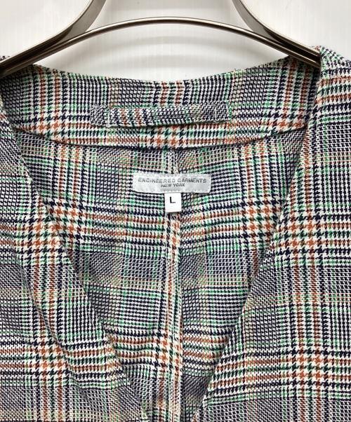 Engineered Garments（エンジニアドガーメンツ）Engineered Garments (エンジニアドガーメンツ) UPLAND VEST グリーン×ネイビー サイズ:Lの古着・服飾アイテム