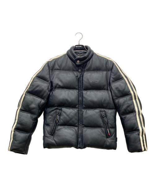 Schott（ショット）Schott (ショット) モーターサイクル ラムレザー ダウンジャケット ブラック サイズ:XLの古着・服飾アイテム
