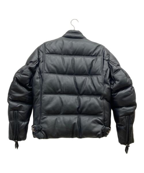 Schott（ショット）Schott (ショット) モーターサイクル ラムレザー ダウンジャケット ブラック サイズ:XLの古着・服飾アイテム
