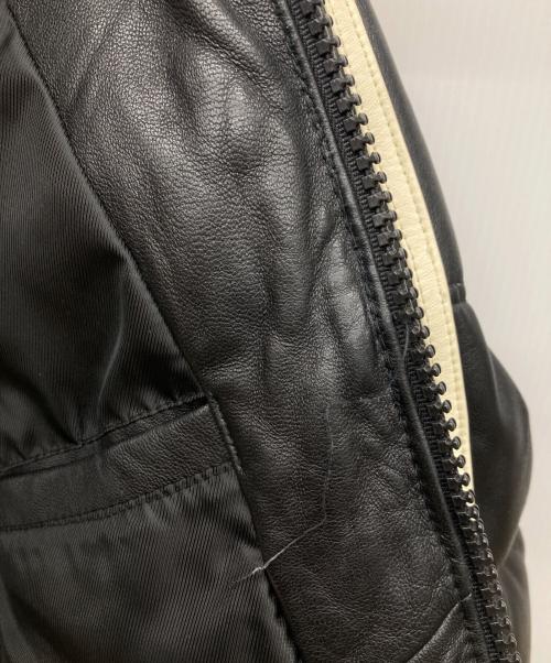 Schott（ショット）Schott (ショット) モーターサイクル ラムレザー ダウンジャケット ブラック サイズ:XLの古着・服飾アイテム