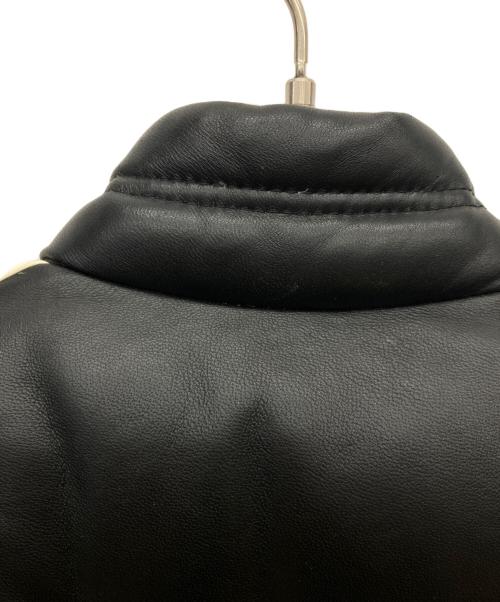 Schott（ショット）Schott (ショット) モーターサイクル ラムレザー ダウンジャケット ブラック サイズ:XLの古着・服飾アイテム