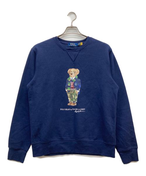 POLO RALPH LAUREN（ポロ・ラルフローレン）POLO RALPH LAUREN (ポロ・ラルフローレン) ポロベアプリントスウェット ネイビー サイズ:Mの古着・服飾アイテム