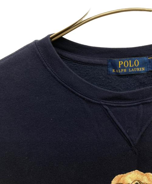 POLO RALPH LAUREN（ポロ・ラルフローレン）POLO RALPH LAUREN (ポロ・ラルフローレン) ポロベアプリントスウェット ネイビー サイズ:Mの古着・服飾アイテム