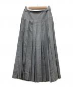 L'EQUIPEレキップ）の古着「シアートロピカルプリーツスカート」｜グレー