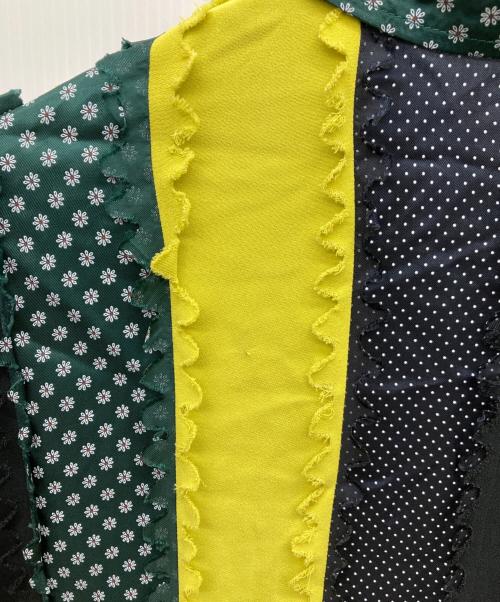 BOTTER（ボッター）BOTTER (ボッター) 再構築シャツ ブラック×イエロー サイズ:記載なしの古着・服飾アイテム