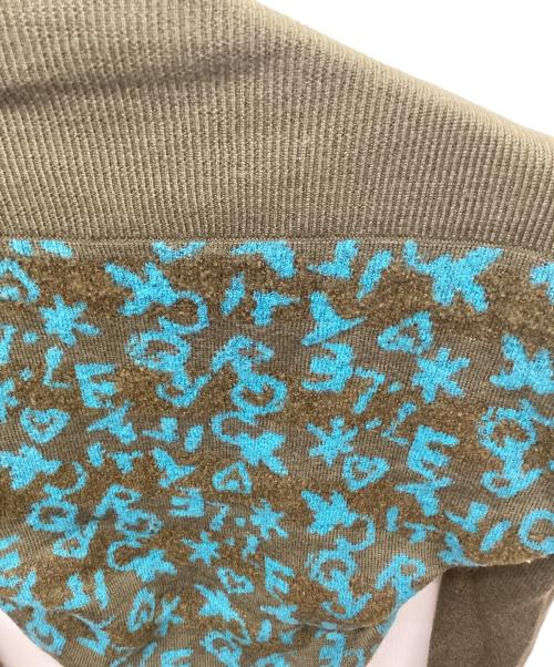 Vivienne Westwood RED LABEL（ヴィヴィアンウエストウッドレッドレーベル）Vivienne Westwood RED LABEL (ヴィヴィアンウエストウッドレッドレーベル) 変形総柄カーディガン オリーブ×ブルー サイズ:2の古着・服飾アイテム