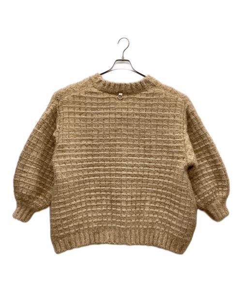 darich（ダーリッチ）Darich (ダーリッチ) モールボリュームニットカーディガン ベージュ サイズ:FREEの古着・服飾アイテム