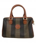 FENDIフェンディ）の古着「ペカン ミニボストンバッグ」｜ブラウン×ブラック