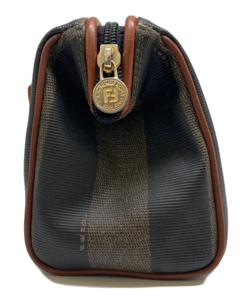FENDI（フェンディ）FENDI (フェンディ) ペカン ミニボストンバッグ ブラウン×ブラックの古着・服飾アイテム
