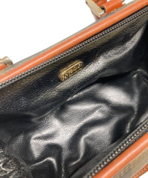 FENDI（フェンディ）FENDI (フェンディ) ペカン ミニボストンバッグ ブラウン×ブラックの古着・服飾アイテム