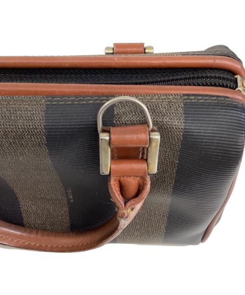 FENDI（フェンディ）FENDI (フェンディ) ペカン ミニボストンバッグ ブラウン×ブラックの古着・服飾アイテム