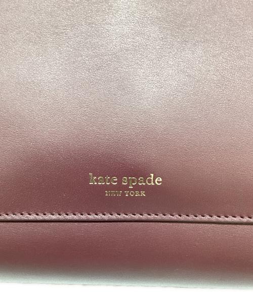Kate Spade（ケイトスペード）Kate Spade (ケイトスペード) ぺブルレザー ロミー ミディアム サッチェル 2WAY ショルダー ハンドバッグ ワインレッドの古着・服飾アイテム