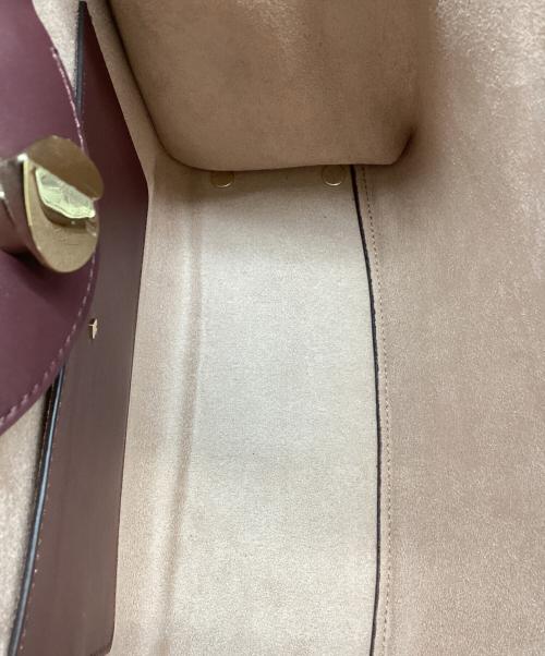 Kate Spade（ケイトスペード）Kate Spade (ケイトスペード) ぺブルレザー ロミー ミディアム サッチェル 2WAY ショルダー ハンドバッグ ワインレッドの古着・服飾アイテム