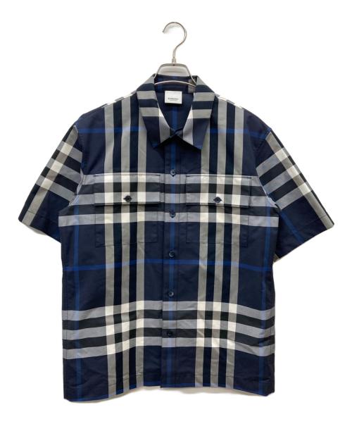 BURBERRY（バーバリー）BURBERRY (バーバリー) ヴィンテージチェックS/Sシャツ ネイビー サイズ:XSの古着・服飾アイテム