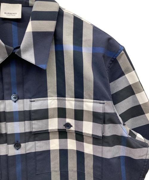 BURBERRY（バーバリー）BURBERRY (バーバリー) ヴィンテージチェックS/Sシャツ ネイビー サイズ:XSの古着・服飾アイテム