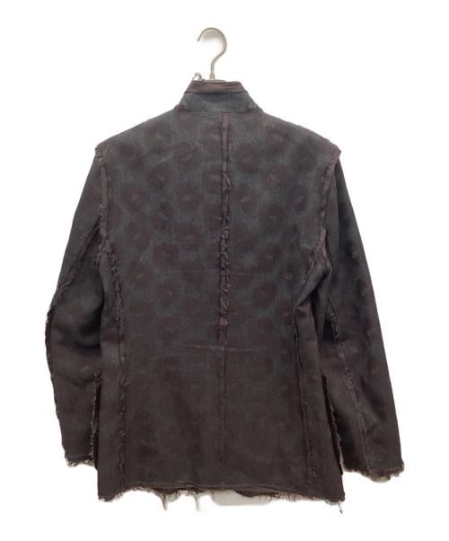 COMME des GARCONS HOMME PLUS（コムデギャルソンオムプリュス）COMME des GARCONS HOMME PLUS (コムデギャルソンオムプリュス) 02AW カットオフデザインジャガードジャケット/AD2002 グレー サイズ:Mの古着・服飾アイテム