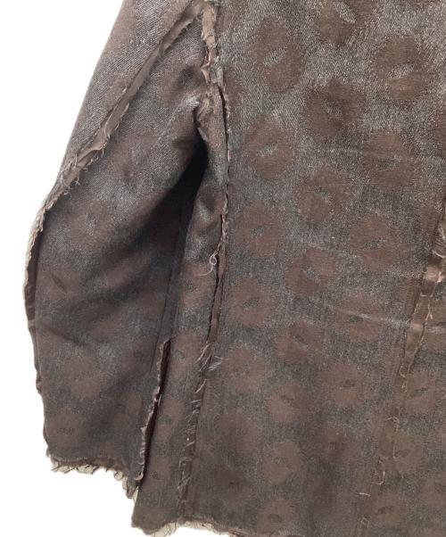 COMME des GARCONS HOMME PLUS（コムデギャルソンオムプリュス）COMME des GARCONS HOMME PLUS (コムデギャルソンオムプリュス) 02AW カットオフデザインジャガードジャケット/AD2002 グレー サイズ:Mの古着・服飾アイテム