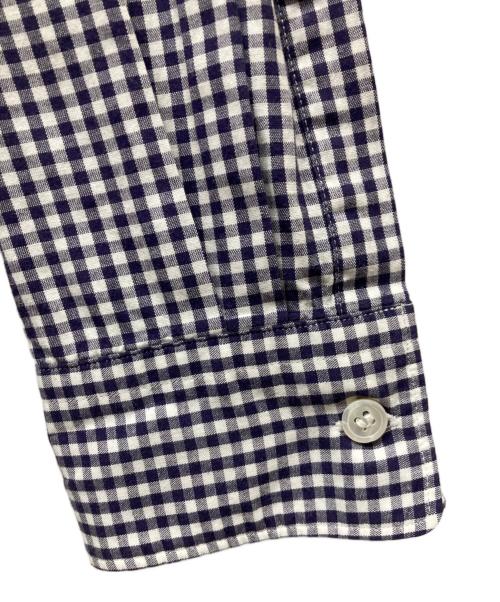 COMME des GARCONS HOMME DEUX（コムデギャルソン オム ドゥ）COMME des GARCONS HOMME DEUX (コムデギャルソン オム ドゥ) 切替チェックシャツ パープル×ホワイト サイズ:Lの古着・服飾アイテム