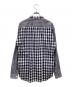 COMME des GARCONS HOMME DEUX (コムデギャルソン オム ドゥ) 切替チェックシャツ パープル×ホワイト サイズ:L：7000円