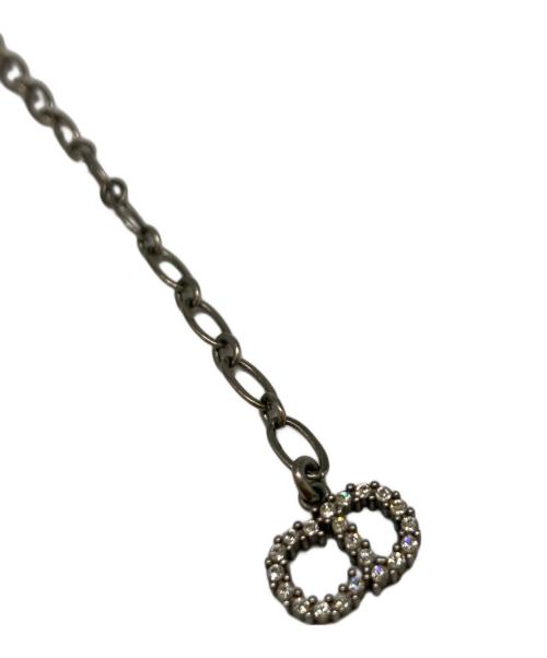 Christian Dior（クリスチャン ディオール）Christian Dior (クリスチャン ディオール) J'ADIOR ラインストーン ベロア チョーカー ブラックの古着・服飾アイテム