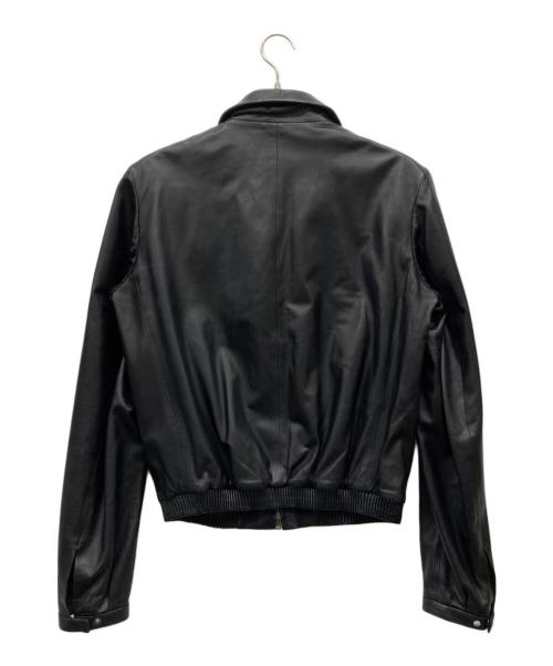 GUCCI（グッチ）GUCCI (グッチ) シングルレザージャケット ブラック サイズ:46の古着・服飾アイテム