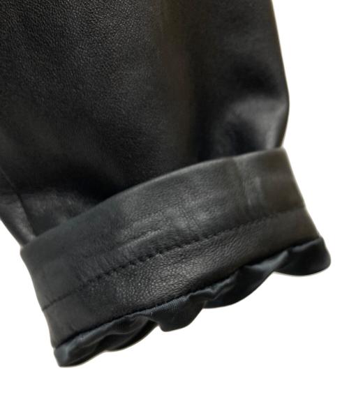 GUCCI（グッチ）GUCCI (グッチ) シングルレザージャケット ブラック サイズ:46の古着・服飾アイテム