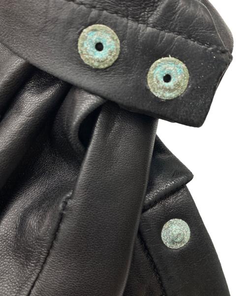 GUCCI（グッチ）GUCCI (グッチ) シングルレザージャケット ブラック サイズ:46の古着・服飾アイテム