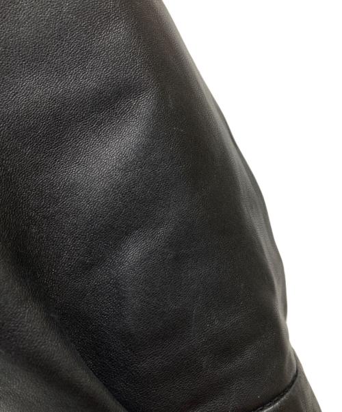 GUCCI（グッチ）GUCCI (グッチ) シングルレザージャケット ブラック サイズ:46の古着・服飾アイテム