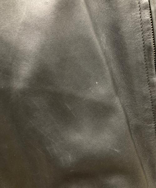 GUCCI（グッチ）GUCCI (グッチ) シングルレザージャケット ブラック サイズ:46の古着・服飾アイテム