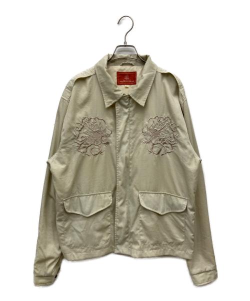 AVIREX（アヴィレックス）AVIREX (アヴィレックス) A-2タイプ ナイロンツイルジャケット ベージュ サイズ:Lの古着・服飾アイテム