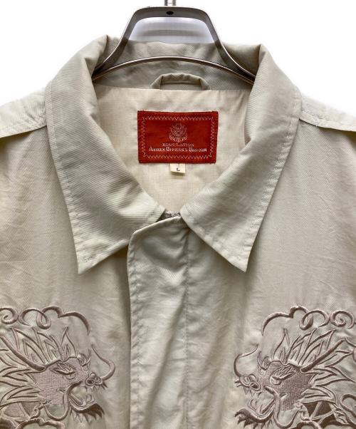 AVIREX（アヴィレックス）AVIREX (アヴィレックス) A-2タイプ ナイロンツイルジャケット ベージュ サイズ:Lの古着・服飾アイテム