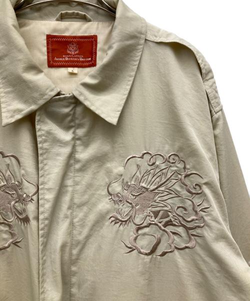 AVIREX（アヴィレックス）AVIREX (アヴィレックス) A-2タイプ ナイロンツイルジャケット ベージュ サイズ:Lの古着・服飾アイテム