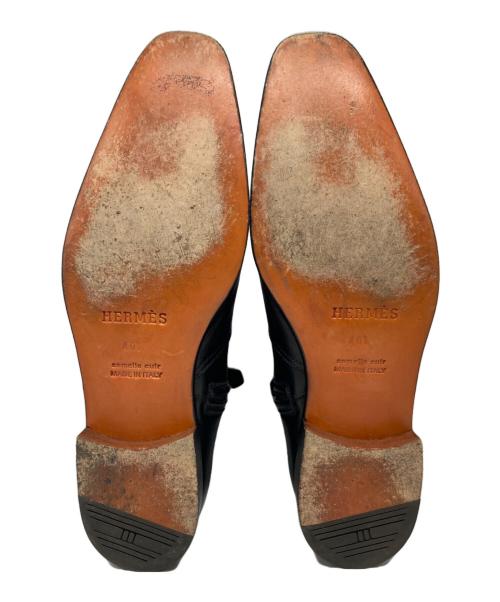 HERMES（エルメス）HERMES (エルメス) レザーサイドジップブーツ ブラック サイズ:40の古着・服飾アイテム