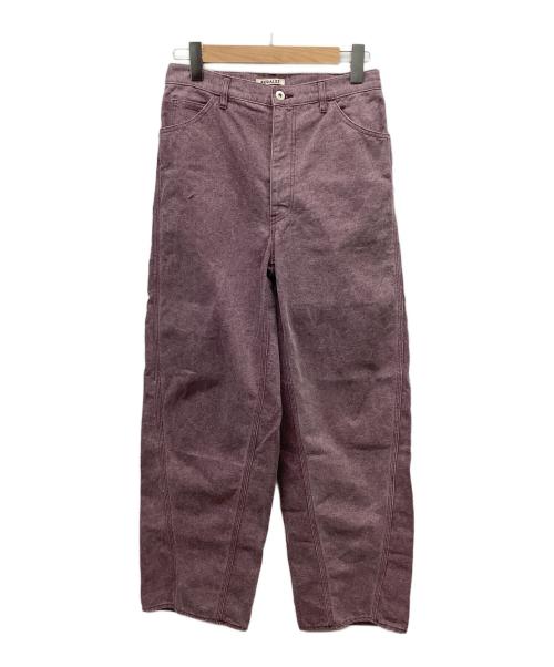 AURALEE（オーラリー）AURALEE (オーラリー) 24AW WASHED ORGANIC CANVAS PANTS/ウォッシュオーガーニックキャンバスパンツ パープル サイズ:1の古着・服飾アイテム
