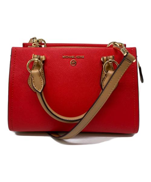 MICHAEL KORS（マイケル・コース）MICHAEL KORS (マイケル・コース) MARILYN クロスボディ スモール 2WAY レッド×アイボリー サイズ:-の古着・服飾アイテム