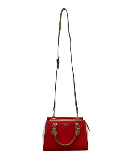 MICHAEL KORS（マイケル・コース）MICHAEL KORS (マイケル・コース) MARILYN クロスボディ スモール 2WAY レッド×アイボリー サイズ:-の古着・服飾アイテム