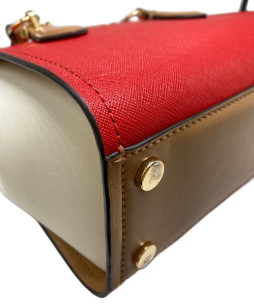 MICHAEL KORS（マイケル・コース）MICHAEL KORS (マイケル・コース) MARILYN クロスボディ スモール 2WAY レッド×アイボリー サイズ:-の古着・服飾アイテム