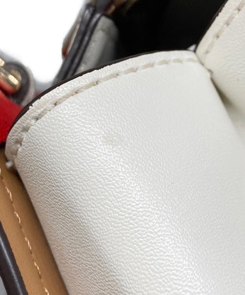 MICHAEL KORS（マイケル・コース）MICHAEL KORS (マイケル・コース) MARILYN クロスボディ スモール 2WAY レッド×アイボリー サイズ:-の古着・服飾アイテム