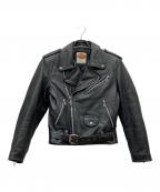 HARLEY-DAVIDSONハーレーダビッドソン）の古着「ダブルライダースジャケット」｜ブラック