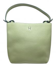 HIROFU（ヒロフ）の古着「ポルタ レザーショルダーバッグM」｜グリーン