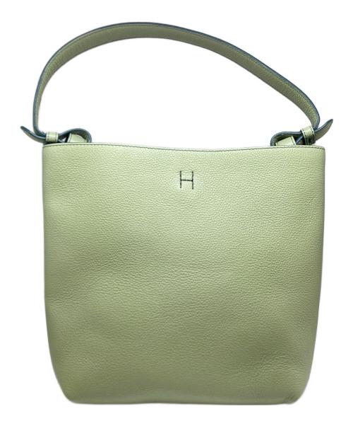 HIROFU（ヒロフ）HIROFU (ヒロフ) ポルタ レザーショルダーバッグM グリーンの古着・服飾アイテム
